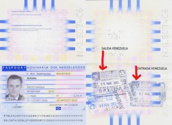 Scan van het paspoort van MFK-Statenlid Gerrit Schotte.