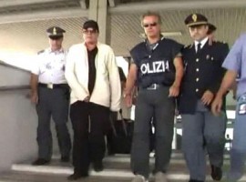 Casinobaas Francesco Coraal tijdens zijn arrestatie in augustus 2013 in verband met dubieus verstrekte omvangrijke leningen van Banca Populare di Milano in ruil voor 5,7 miljoen aan steekpenningen