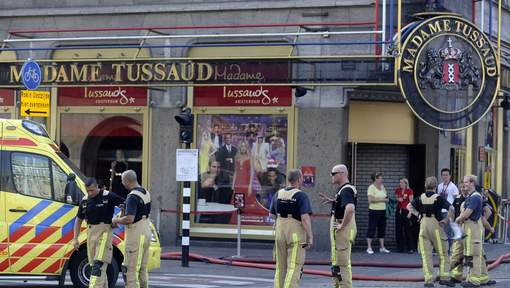 Vanwege de brand moest Madame Tussauds donderdagmiddag ontruimd worden © anp.