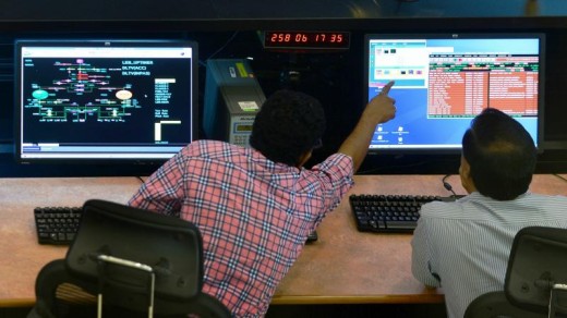 Het controlecentrum in Bangalore AFP.