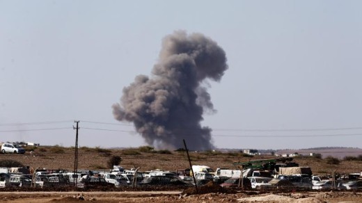 Ook gisteren waren er bombardementen bij Kobani | AFP.