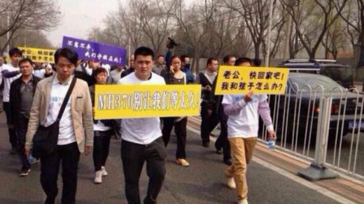 Protest van nabestaanden enkele weken na de vermissing | Anna Wong / Twitter .