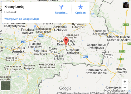 Krasny Luch ligt in het zuidoosten van Oekraïne: