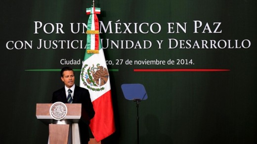 Peña Nieto ontvouwde zijn plannen vanavond in Mexico-Stad AFP