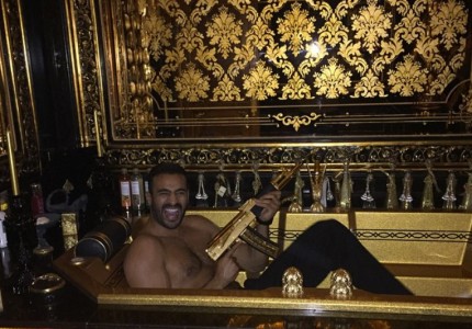 Gold bathtub, gold Kalashnikov all gold!!living life to the fullest!! Only in Mother Russia. One love to the one and only VP!!