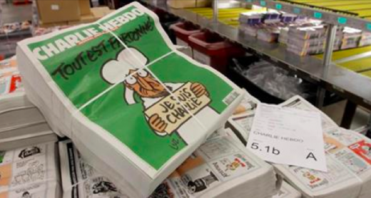 Er worden vijf miljoen exemplaren van Charlie Hebdo gedrukt vandaag. 