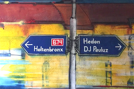 Een graffiti piece in Zwolle herinnert aan de tijd dat Holtenbroek een beruchte wijk was |foto: Pieter Hofmann