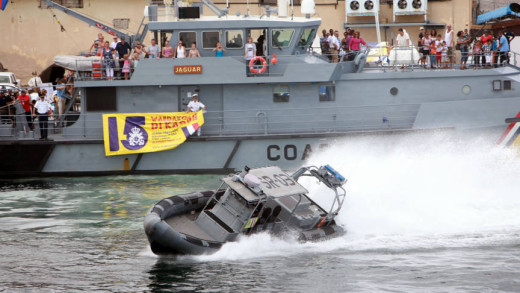 Een kustwachtdemonstratie in Willemstad | Foto Persbureau Curacao
