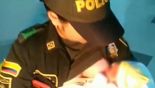 Police officer Luisa Urrea saves abandoned baby by BREASTFEEDING her 