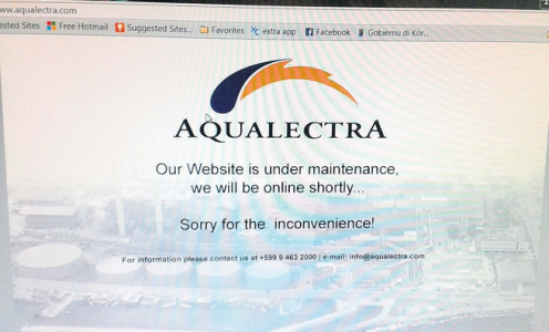 Website Aqualectra gehacked