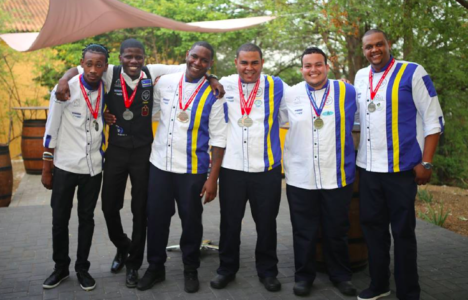 Curacao Culinary Team with Jereld Balentien, Fabian Cleopa, Danny Ribeiro and Carlos Anthonij at Landhuis Chobolobo | Foto Chata