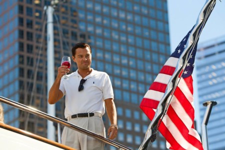 Leonardo DiCaprio als hoofdpersoon Jordan Belfort in ‘The Wolf of Wall Street’. Amerikaanse autoriteiten eisen beslaglegging op de rechten van deze film in verband met een fraudeonderzoek. (Foto: HH) 