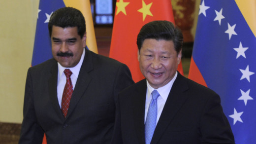 BEIJING, CHINA - SEPTEMBER 1: Chinese President Xi Jinping meets with Venezuela's President Nicolas Maduro at the Great Hall of the People September 1, 2015 in Beijing, China. Maduro is visiting China seeking financial assistance as Venezuela has been hit hard by recession. (Photo by Parker Song-Pool/Getty Images