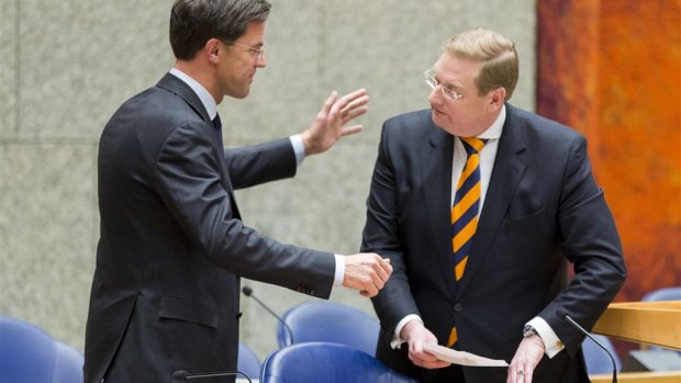  Premier Rutte neemt afscheid van minister Ard van der Steur. © ANP 