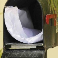 De brievenbus van MFK-Statenlid Amerigo Thodé met de teruggestuurde subsidieverzoeken.