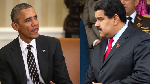 A photo composite of U.S. President Barack Obama (L) and Venezuelan President Nicolás Maduro.