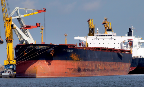 De graan-bulkcarrier Aquagrace had via Curacao Rotterdam als bestemming had
