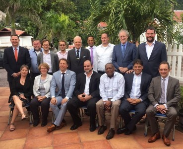 Saba-delegatie Eerste en Tweede Kamerleden en de gedeputeerden Bonaire, Sint Eustatius en Saba